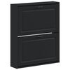 vidaXL Wandmontierter Schuhschrank UTRECHT 71 x 17 x 86 cm Schwarz