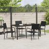 vidaXL Garten Essgruppe mit Kissen 5 pcs Schwarz Poly-Rattan