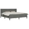 vidaXL Bettgestell mit Matratze Dunkelgrau 180 x 200 cm Samt