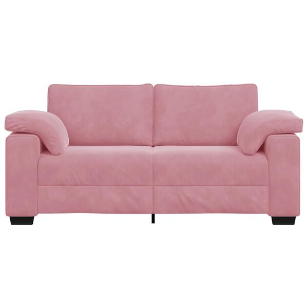 vidaXL Zweisitzer-Sofa Rosa 140 cm Samt
