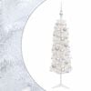 vidaXL K&uuml;nstlicher schmaler Weihnachtsbaum mit Weihnachtskugel 150 cm