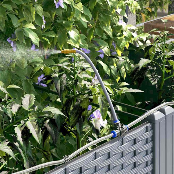 vidaXL Garten-Pflanzgef&auml;&szlig; 2 pcs Hellgrau Stahl