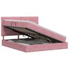 vidaXL Aufbewahrungsbett mit Matratze Rosa 140 x 200 cm Samt