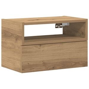 vidaXL Wand-Nachttisch Artisan-Eiche 45x26x28,5 cm