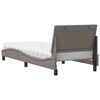 vidaXL Bett mit Matratze "Hanko" Taupe 90x200 cm Stoff