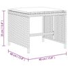 vidaXL Gartenhocker mit Kissen 4 Stk. Hellgrau 40x40x35 cm Poly Rattan