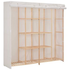 vidaXL Kleiderschrank Wei&szlig; 173 x 40 x 170 cm Stoff