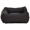 vidaXL Hundebett Dunkelgrau 85,5x70x23 cm Fleece Leinenoptik