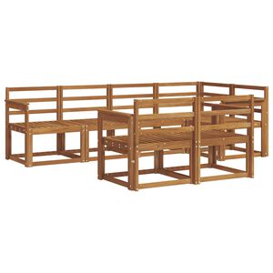 vidaXL Outdoor-Sofagarnitur 7 pcs Natur Massivholz Akazie