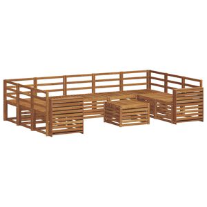 vidaXL Sofagarnituren 10 pcs Natur Massivholz Akazie