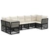 vidaXL Gartensofa-set 7 stk. 7-Sitzanzahl Schwarz Poly-Rattan