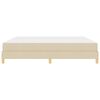 vidaXL Boxspringbett mit Matratze Creme 200 x 200 cm Stoff