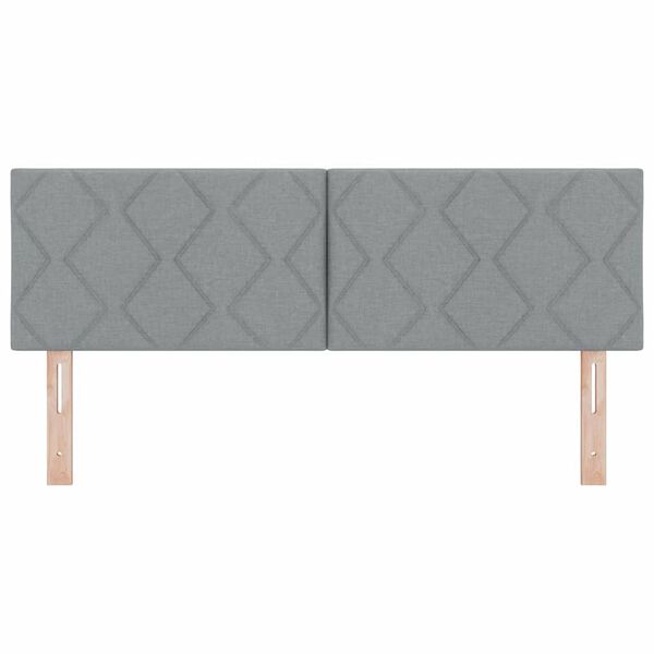 vidaXL Kopfteil mit Kopfteil Hellgrau 144 cm Kunstleder