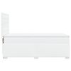 vidaXL Boxspringbett mit Matratze Wei&szlig; 90x190 cm Kunstleder