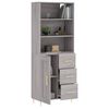 vidaXL Highboard Grau Sonoma 69,5x34x180 cm Holzwerkstoff