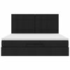 vidaXL Ottoman-Bett mit Matratze & LEDs Schwarz 180x200 cm Stoff