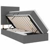 vidaXL LED-Speicherbett mit Matratze Dunkelgrau 90 x 200 cm Stoff