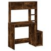 vidaXL Schreibtisch mit Regal R&auml;uchereiche 100x45x140 cm Holzwerkstoff