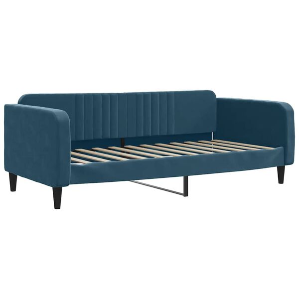 vidaXL Tagesbett Ausziehbar mit Schubladen Blau 90x200 cm Samt