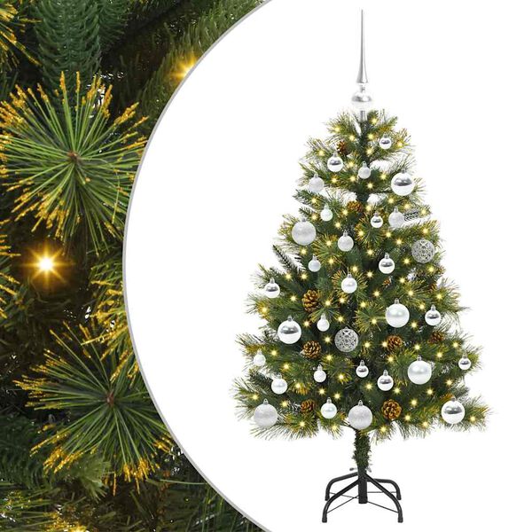 vidaXL Künstlicher klappbarer Weihnachtsbaum mit Tannenzapfen 150 cm
