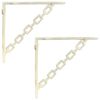 vidaXL Wandregalhalterungen 2 stk. Antik Wei&szlig; 14,5 x 14,5 x 3 cm Stahl