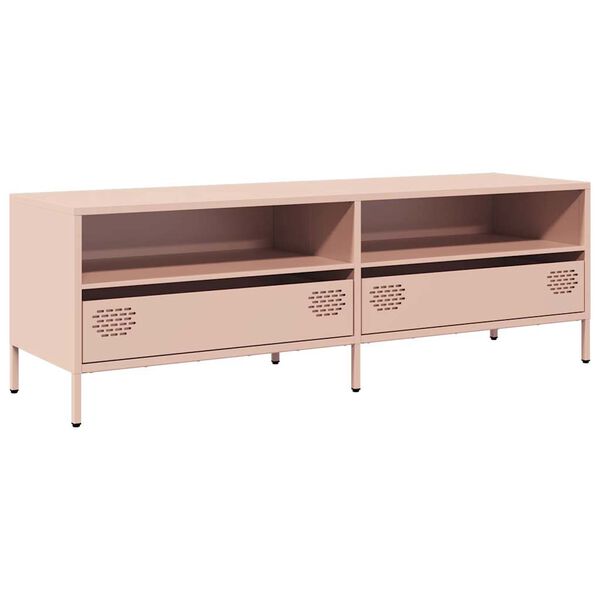 vidaXL TV-Schrank Rosa 135x39x43,5 cm Kaltgewalzter Stahl