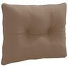 vidaXL R R&uuml;ckenkissen PUTTEN 100 % Polyester Taupe 60 x 40 x 10 cm