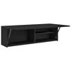 vidaXL Bad-Wandschrank Schwarz 100x25x30 cm Holzwerkstoff