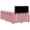 vidaXL Boxspringbett mit Matratze Rosa 120x190 cm Samt