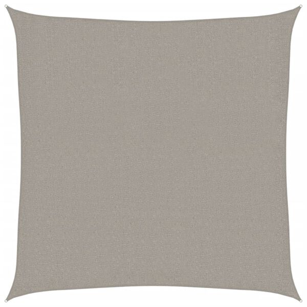 vidaXL Sonnensegel 160 g/m&sup2; Quadratisch Hellgrau 3,6x3,6 m HDPE