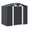 vidaXL Gartenschuppen Anthrazit Stahl 204 x 132 x 186 cm