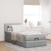 vidaXL Ottoman-Bett mit Matratze Hellgrau 100x200 cm Stoff