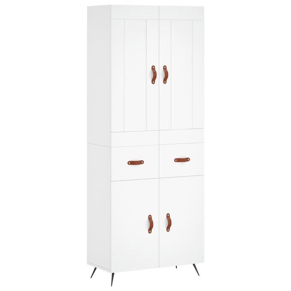 vidaXL Highboard Weiß 69,5x34x180 cm Holzwerkstoff