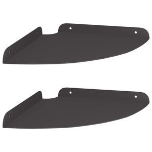 vidaXL Eckregal zum Schweben mit Regal 2 pcs Schwarz 24 x 24 x 2 cm