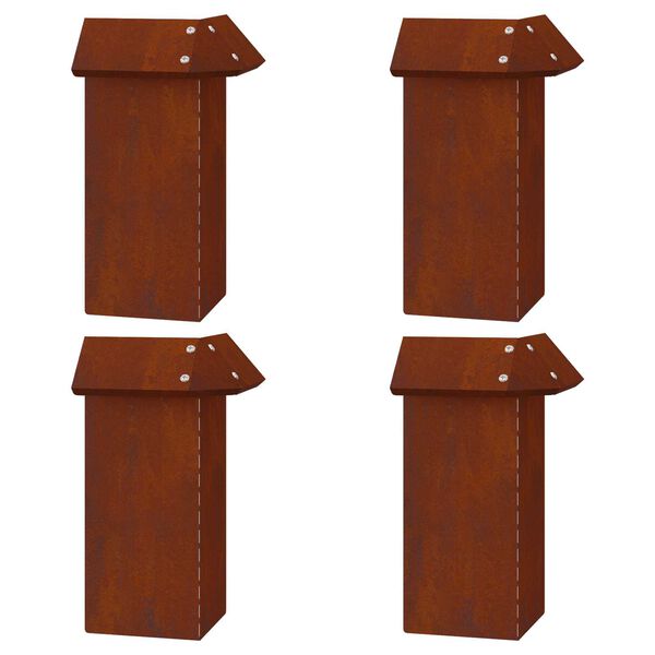 vidaXL Schneckenzauns 8 pcs Rostig Wetterfeststahl