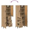 vidaXL Highboard mit Schubladen 2 pcs Artisan-Eiche Holzwerkstoff