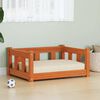 vidaXL Hundebett Wachsbraun 65,5 x 50,5 x 28 cm Massives Kiefernholz