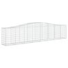 vidaXL Gabione mit Hochbogen 400x50x80/100 cm Verzinktes Eisen