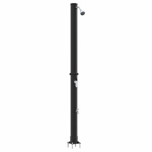 vidaXL Au&szlig;en Solardusche Schwarz 217 cm PVC und Aluminium