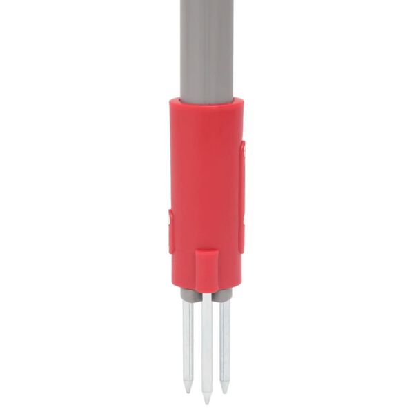 vidaXL Unkrautstecher Rot und Grau 93,5 cm Pulverbeschichteter Stahl