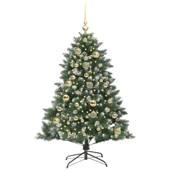 vidaXL K&uuml;nstlicher Weihnachtsbaum mit 150 LEDs mit St&auml;nder Gr&uuml;n 150 cm