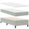 vidaXL Boxspringbett mit LED-Lichtleisten Hellgrau 80 x 200 cm Samt