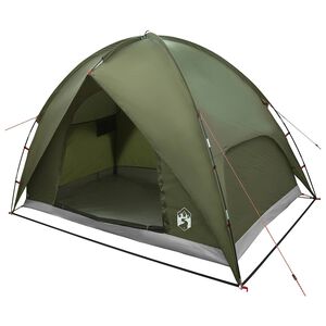 vidaXL Campingzelt mit Regenhaube wasserdicht 3 Personen Olivgr&uuml;n