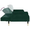 vidaXL Schlafsofa mit Kissen Dunkelgr&uuml;n Samt