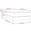 vidaXL Boxspringbett mit Matratze Taupe 90x190 cm Stoff