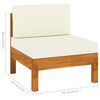 vidaXL 8-teiliges Garten-Lounge-Set mit Kissen 100 x 60 cm Akazienholz
