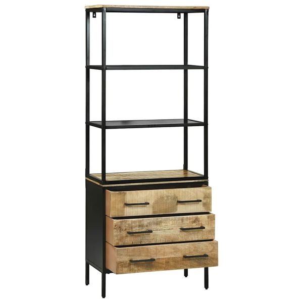 vidaXL Highboard Braun 70 x 35 x 180 cm Massivholz Mango