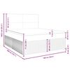 vidaXL Boxspringbett mit Matratze Creme 180x200 cm Stoff