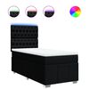 vidaXL Boxspringbett mit Matratze Schwarz 90x190 cm Stoff
