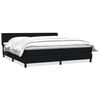 vidaXL Boxspringbett mit Matratze Schwarz 180x210 cm Samt